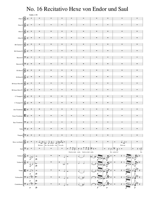 Die Könige in Israel - No. 16 Recitativo Hexe von Endor und Saul