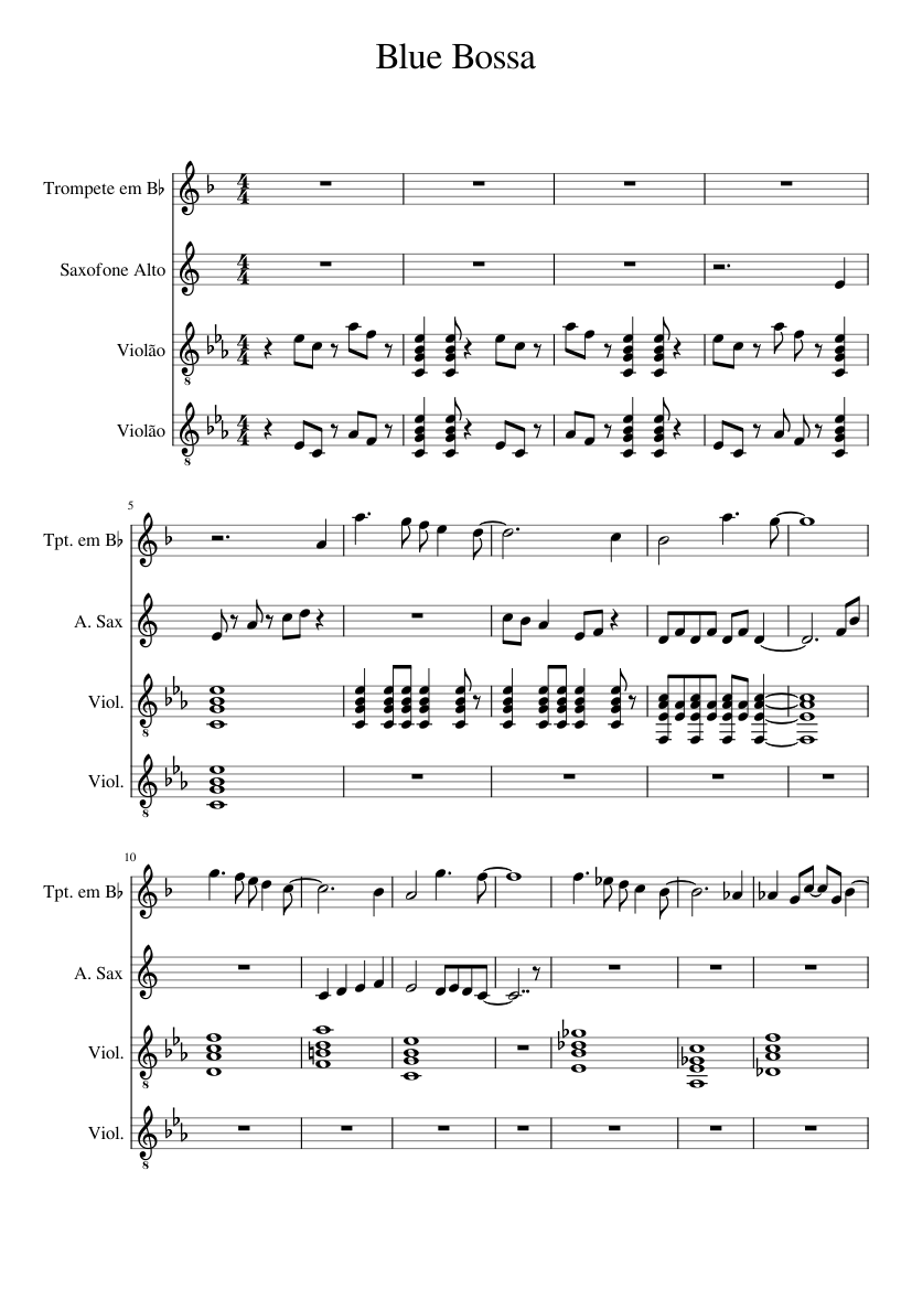jazz solo blue bossa transcription pdf trumpet