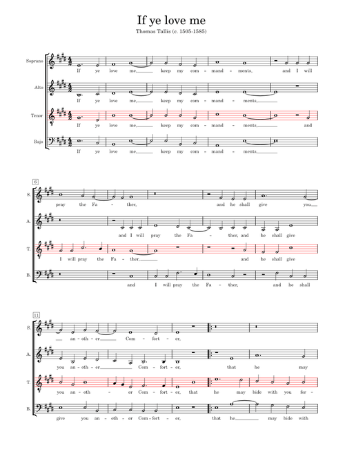 If ye love me – Thomas Tallis