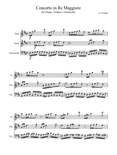 Concert in D Major - Antonio Vivaldi