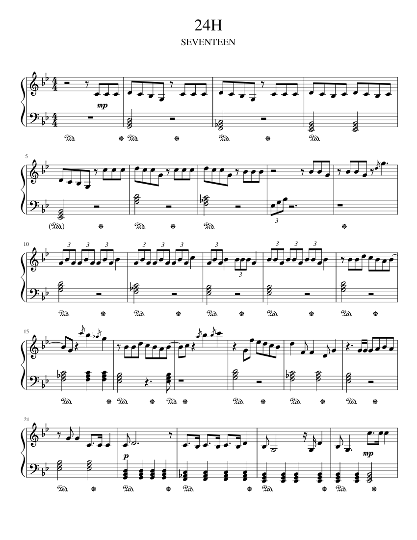 THE PIANO SCORE : SEVENTEEN '17 IS RIGHT HERE' (SET) – Kpop