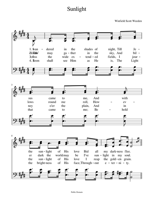 SUNLIGHT (Weeden) - W. S. Weeden