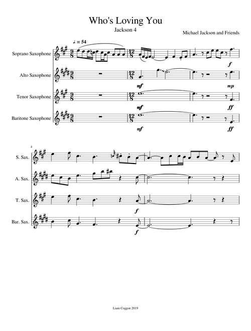Who's Loving You Sax Pack