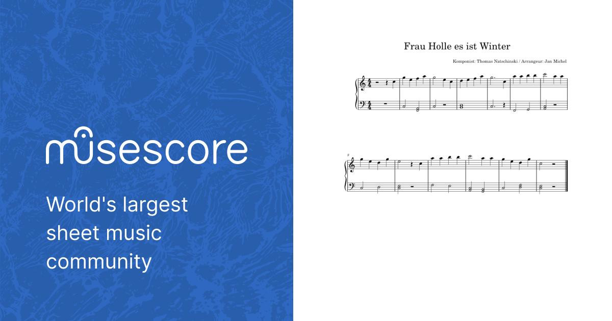Frau Holle, es ist Winter Sheet music for Piano (Solo) Frau Holle, es ist Winter Sheet music for Piano (Solo)