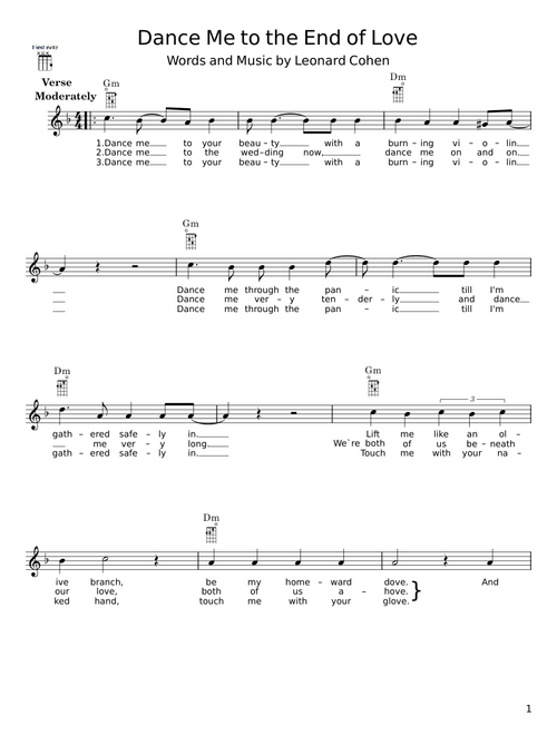 Dance me to the end of love - Leonard Cohen