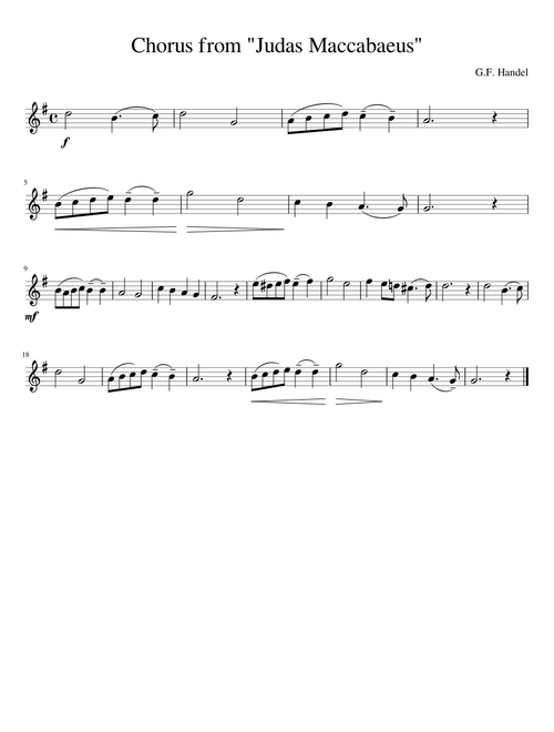 Chorus from "Judas Maccabaeus"