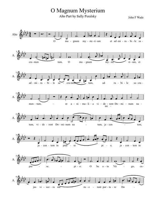 O Magnum Mysterium (Alto Part)