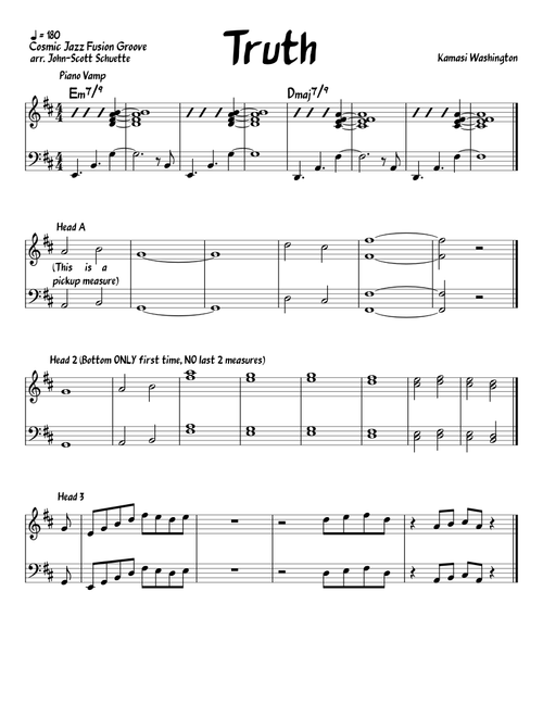 Truth - Kamasi Washington (Lead Sheet)