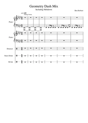 Dash Musical Instrument Dash but plade by a jazz band Sheet Music for Piano, Trombone ...