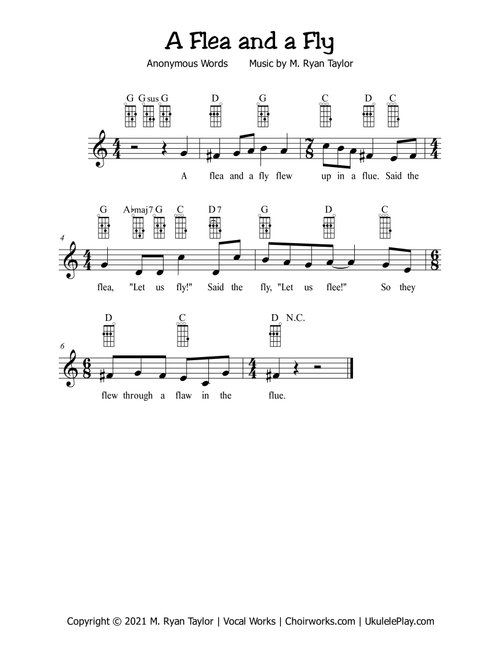 A Flea and a Fly - Uke & Me Kid (Ukulele Songs for Children) - M. Ryan Taylor (Instrumental Duet)