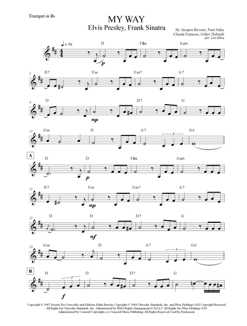 My Way (Arr. Leo Silva) - Elvis Presley (Trumpet Solo)
