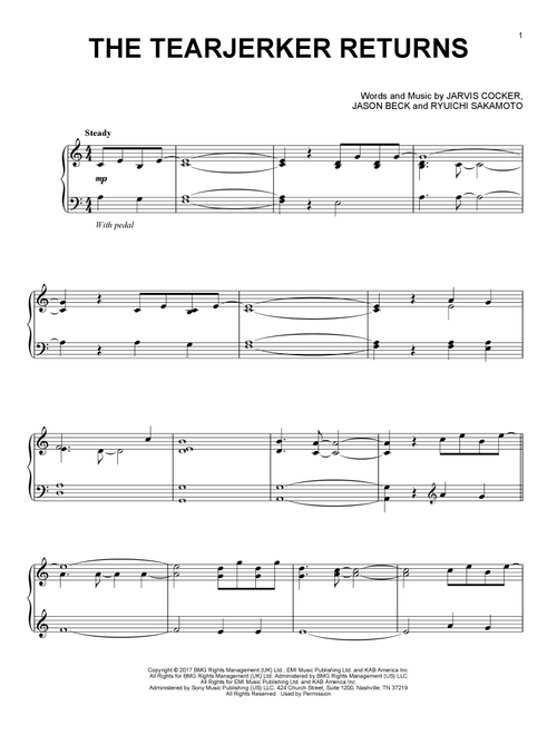 The Tearjerker Returns - Chilly Gonzales & Jarvis Cocker (Easy Piano)