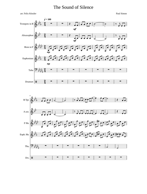 The Sound Of Silence – Paul Simon for Brass Quintet