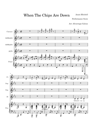 When The Chips Are Down Piano Solo Transcription Sheet Music with