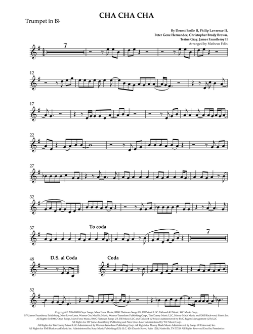 Cha Cha Cha (Arr. Matheus Felix) - Bruno Mars (Trumpet Solo)