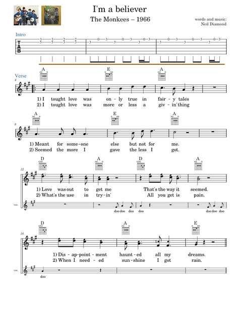 I'm a Believer – The Monkees