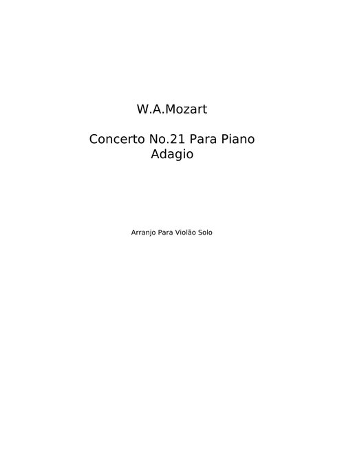 Piano Concerto No.21 2nd movt - Wolfgang Amadeus Mozart