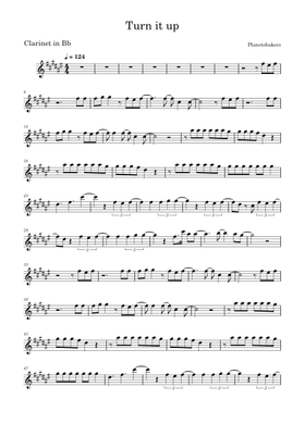 Turn it up – Planetshakers Sheet Music for Clarinet other (Solo