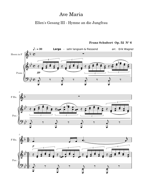 Ave Maria French Horn and piano