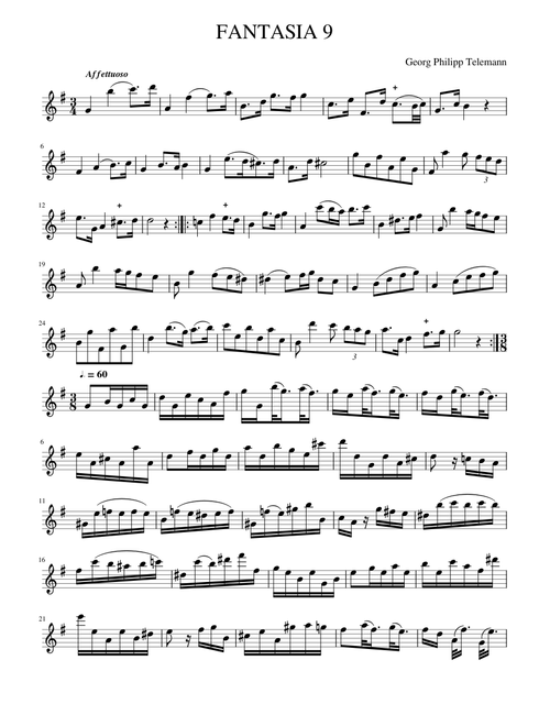 G.P. Telemann, FANTASIA Nr. 9