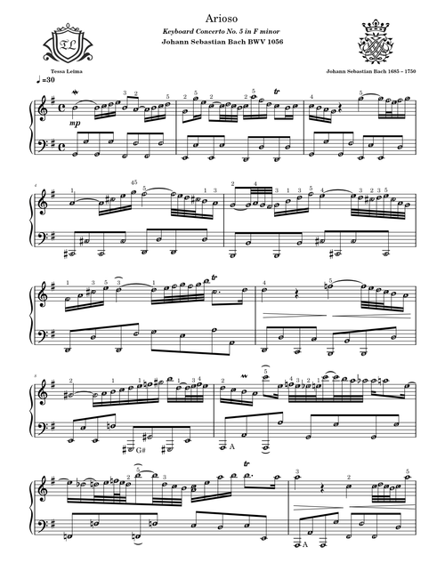 Harpsichord Concerto No. 5, BWV 1056 – Johann Sebastian Bach