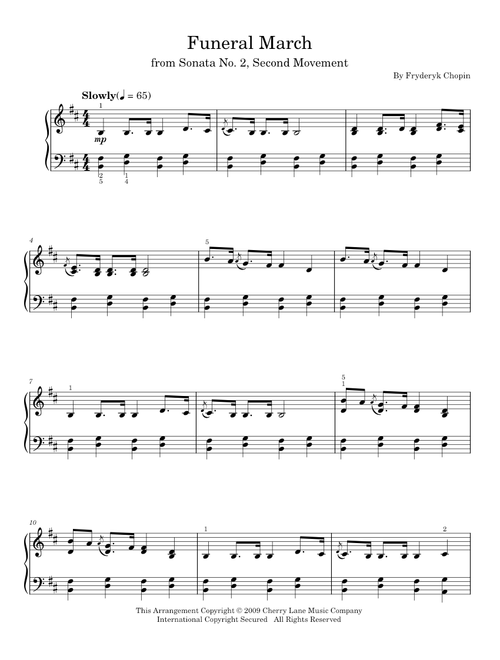 Funeral March - Frederic Chopin (Easy Piano)
