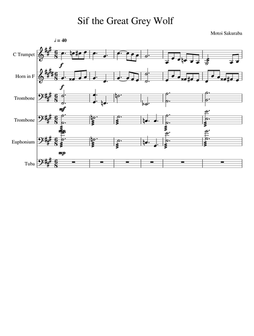 Sif The Great Grey Wolf for Brass Band