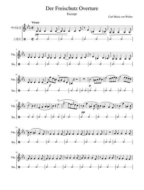 Der Freischütz, Op.77 – Carl Maria von Weber Der Freischutz Overture