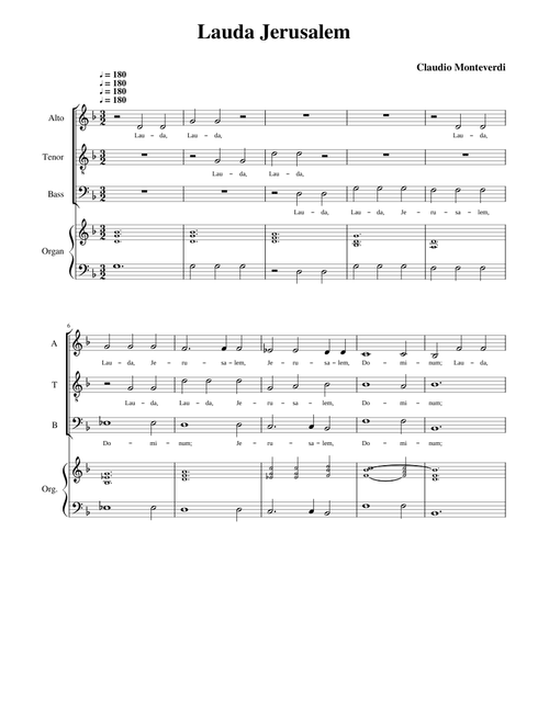 Lauda, Jerusalem, Dominum - Claudio Monteverdi