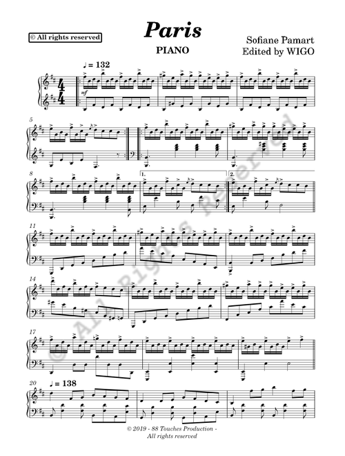 ¶𝕽s – $⨏ℕ℮ ¶mⓇt - ( Piano Solo Piece) - Paris