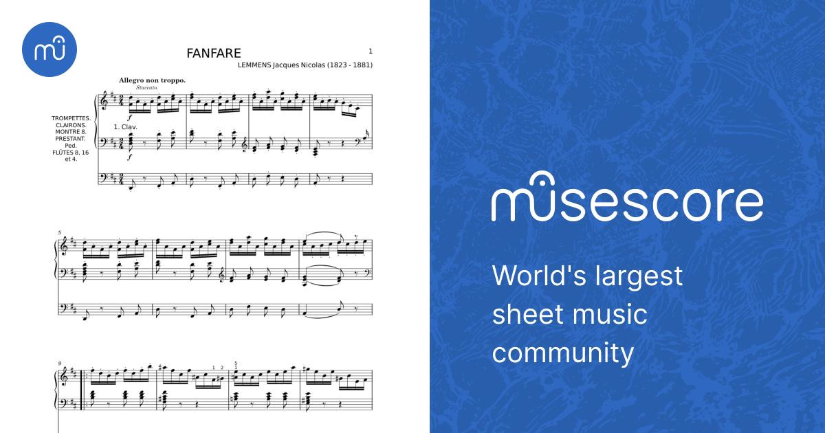 27. Fanfare - Jacques-Nicolas Lemmens Sheet Music for Organ (Solo ...