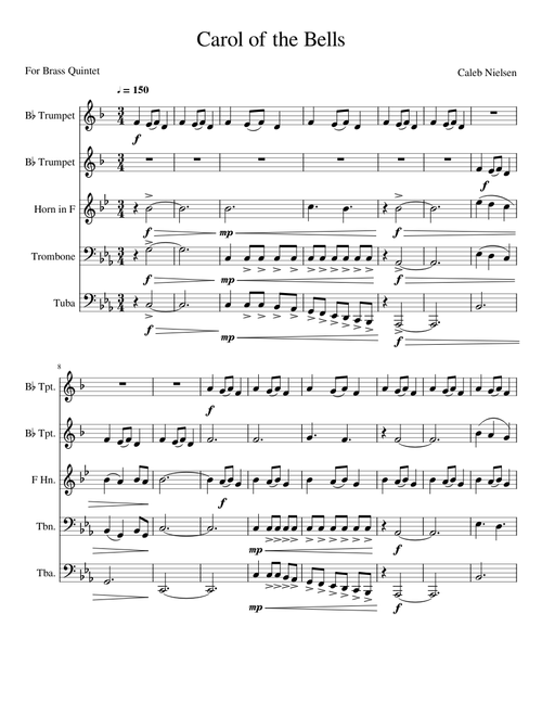 Carol of the Bells Brass Quintet