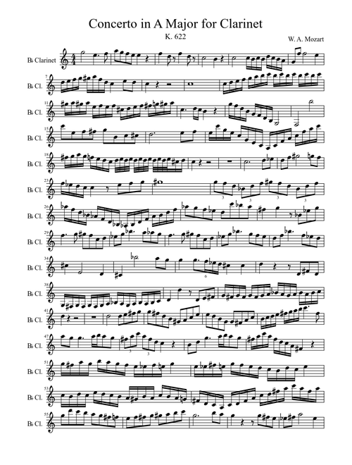 Clarinetconcert in A Major