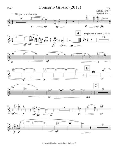 Concerto Grosso (2017) flute 1 - Thomas Oboe Lee (Flute Solo)