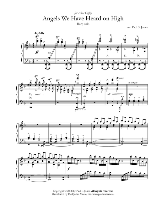 Angels We Have Heard on High - solo Harp (Arr. Paul S. Jones) - (Traditional French Carol) Paul S Jones (Harp)