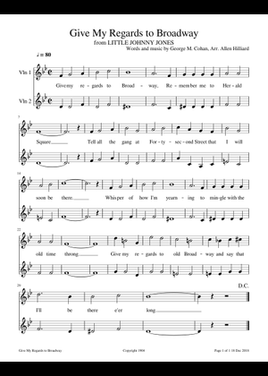 Give My Regards To Broadway Por G.M. Cohan - Partituras On MúsicaNeo - View #11