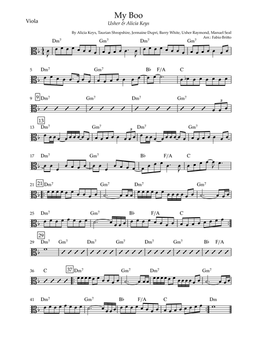 My Boo (Arr. Fabio Britto) - Usher & Alicia Keys (Viola Solo)