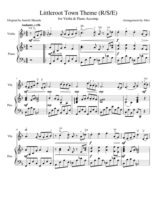 Littleroot Town (arr. for Piano & Violin)