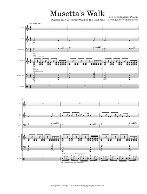Musetta's Walk – Giacomo Puccini/Lou Reed, arranged by William Berry