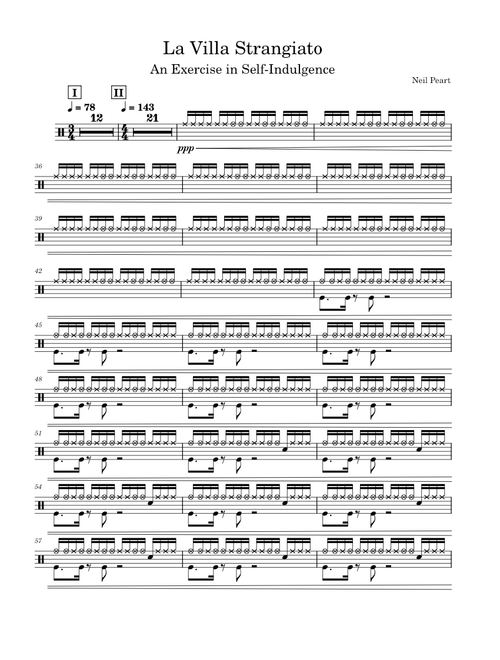 La villa strangiato – Rush La Villa Strangiato- Drums Only
