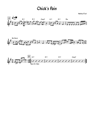 Chick's Pain (W.I.P.) - Mathieu Fiset Sheet Music for Piano, Saxophone ...
