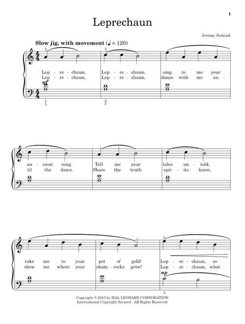 Leprechaun - Jeremy Siskind (Educational Piano)
