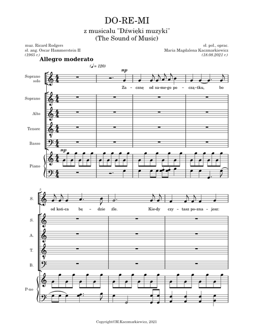 DO-RE-MI  from The Sound of Music-R. Rodgers, O. Hammerstein II/opr. Maria Magdalena Kaczmarkiewicz