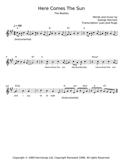 Here comes the sun - The Beatles