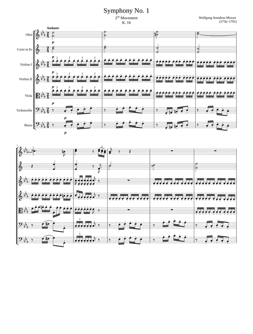Symphony No. 1 K. 16, 2nd Movement