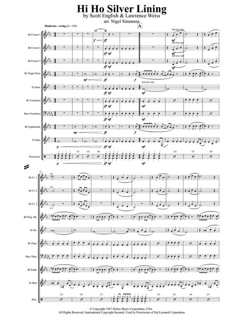 Hi Ho Silver Lining (Arr. Nigel Simmons) - Jeff Beck (Brass Ensemble)