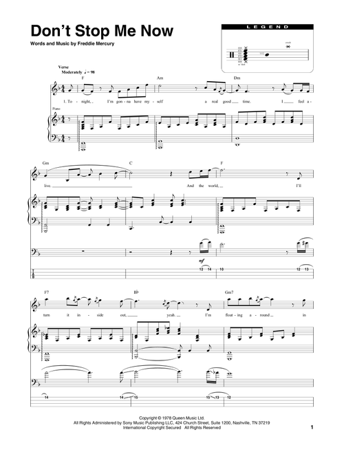 Don't Stop Me Now - Queen (Transcribed Score)
