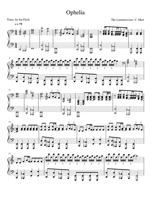 background piano sheet music pdf