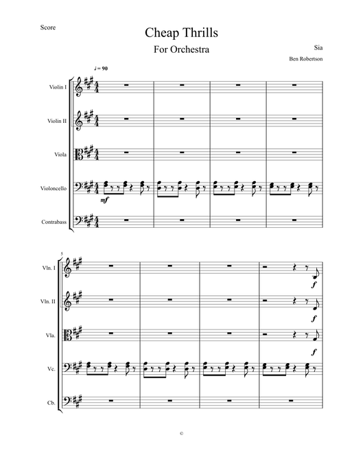 Cheap thrills full orchestra