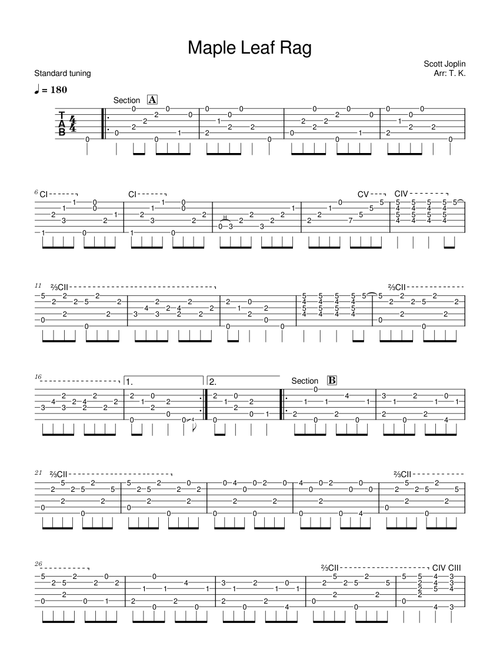 Maple Leaf Rag - Scott Joplin
